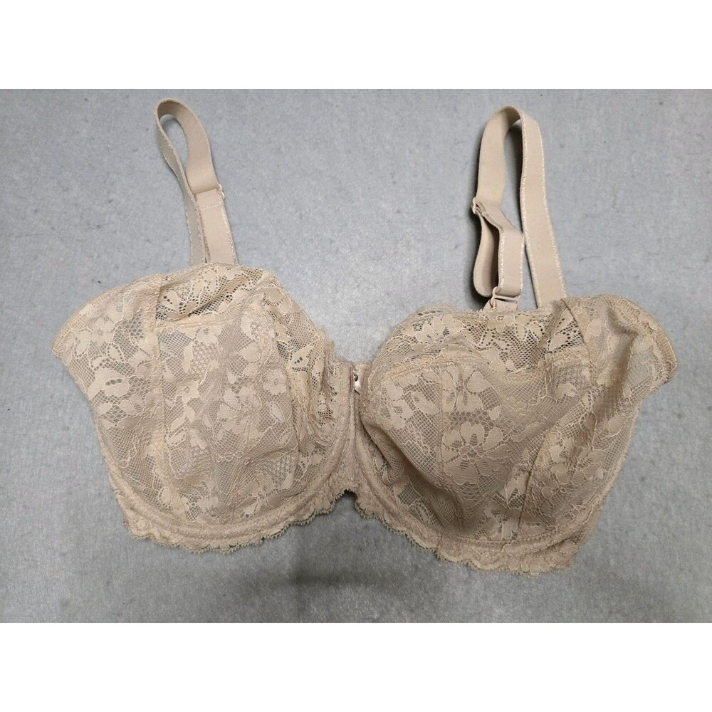 Freya Offbeat Side Support Bra Natural Beige Lace Underwire 32I US 32G UK AA5451